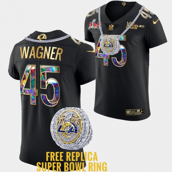 Bobby Wagner Super Bowl LVI Ring Rams Black #45 Je...