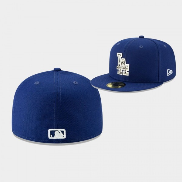 Los Angeles Dodgers Fractured Metal Hat Royal 59FI...