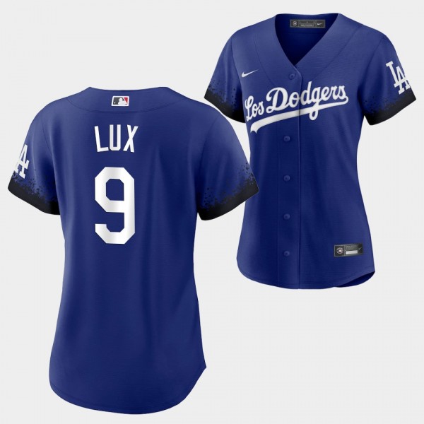Women Gavin Lux Los Angeles Dodgers Jersey Royal C...