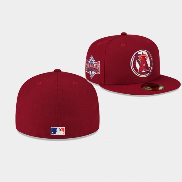 Just Caps Drop 11 Los Angeles Angels Hat Red 59FIFTY Fitted Cap Unisex