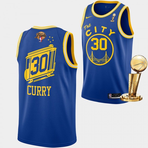 Golden State Warriors Stephen Curry Royal Jersey #...